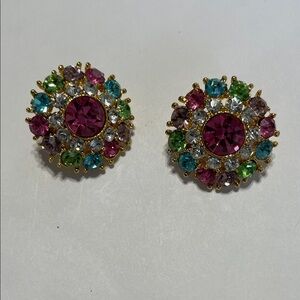 Cassiespells Multicolor Crystal Stud Earrings